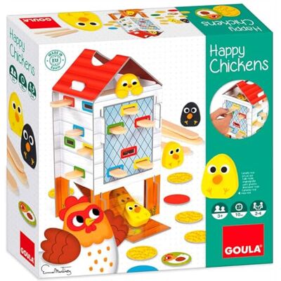 Goula Happy Chickens een behendigheidsspel voor kinderen vanaf 3 jaar Voor 2 tot 4 spelers Goula Happy Chickens een behendigheidsspel voor kinderen vanaf 3 jaar Voor 2 tot 4 spelers