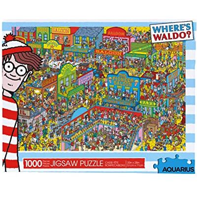 AQUARIUS Where's Waldo Wild Wild West Puzzle (1000 stukjes Jigsaw Puzzel) Glare Free Precision Fit Officieel gelicentieerd waar Waldo Merchandise & Collectibles 50 x 71 cm AQUARIUS Where's Waldo Wild Wild West Puzzle (1000 stukjes Jigsaw Puzzel) Glare Free Precision Fit Officieel gelicentieerd waar Waldo Merchandise & Collectibles 50 x 71 cm