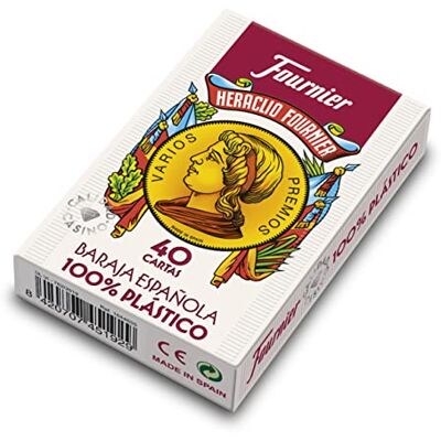 Fournier Spaans deck nr. 2100 100% kunststof 40 kaarten (1044655) Fournier Spaans deck nr. 2100 100% kunststof 40 kaarten (1044655)