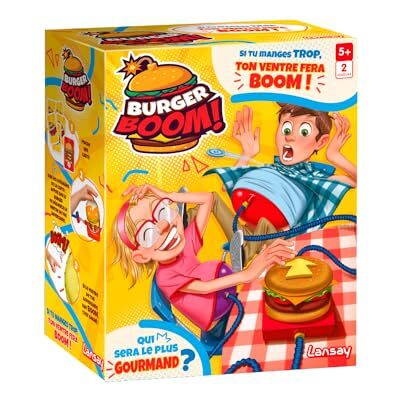 Lansay Burger Boom – grappig en interactief gezelschapsspel – trekt de kaarten en blaast de buik van je tegenstander op – explodeer de hamburger om te winnen – voor het hele gezin Lansay Burger Boom – grappig en interactief gezelschapsspel – trekt de kaarten en blaast de buik van je tegenstander op – explodeer de hamburger om te winnen – voor het hele gezin