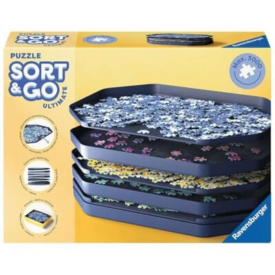 Ravensburger Puzzel Sort & Go Ultimate 12001676 6 stapelbare puzzelsorteerbladen voor het eenvoudig sorteren en opbergen van puzzelstukjes, ideaal accessoire voor puzzels Ravensburger Puzzel Sort & Go Ultimate 12001676 6 stapelbare puzzelsorteerbladen voor het eenvoudig sorteren en opbergen van puzzelstukjes, ideaal accessoire voor puzzels