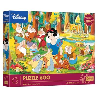 Trefl 40e verjaardag van Disney, Sneeuwwitje 600-delige puzzel met de figuren uit de klassieke animatiefilms voor volwassenen en kinderen vanaf 14 jaar Trefl 40e verjaardag van Disney, Sneeuwwitje 600-delige puzzel met de figuren uit de klassieke animatiefilms voor volwassenen en kinderen vanaf 14 jaar