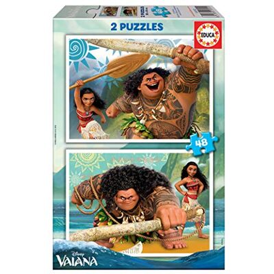 Educa Puzzle Disney Vaiana 2 modèles 2x48 pièces Dès 4 ans Educa Puzzle Disney Vaiana 2 modèles 2x48 pièces Dès 4 ans