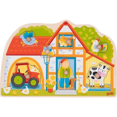 Goki Steckpuzzle ons bouwhuis per st Goki Steckpuzzle ons bouwhuis per st