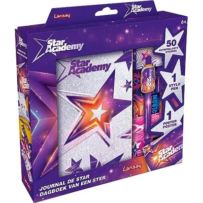 Lansay STAR ACADEMY dagboek van Star geheimen notitieboek voor kinderen vanaf 6 jaar 1 notitieboek met 120 pagina's met 50 stickers, 1 poster en 1 pen Lansay STAR ACADEMY dagboek van Star geheimen notitieboek voor kinderen vanaf 6 jaar 1 notitieboek met 120 pagina's met 50 stickers, 1 poster en 1 pen