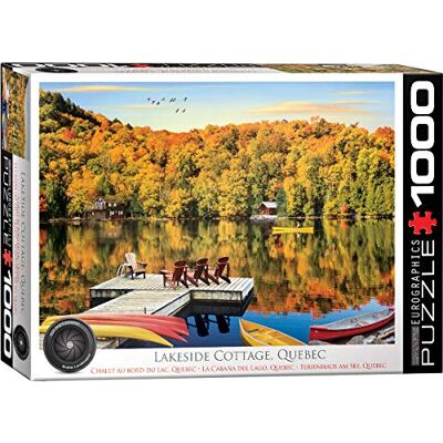 EuroGraphics Lakeside Cottage, Quebec puzzel, EG60005427, verschillende kleuren, 19,25 x 26,5 inch EuroGraphics Lakeside Cottage, Quebec puzzel, EG60005427, verschillende kleuren, 19,25 x 26,5 inch
