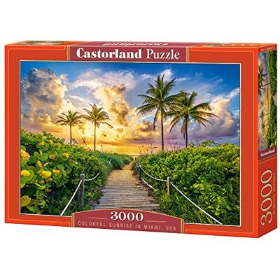 Castorland Puzzel van 3000 stukjes: Kleurrijke zonsopgang in Miami, USA Castorland Puzzel van 3000 stukjes: Kleurrijke zonsopgang in Miami, USA