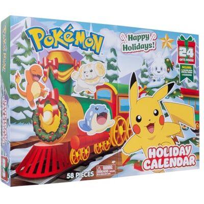 Pokémon Pokemon Bandai Adventskalender -16 figuren, verrassingen, 5 cm + 6 decoratieve elementen om te bouwen op het thema Kerstmis WT00257, WT00257 Pokémon Pokemon Bandai Adventskalender -16 figuren, verrassingen, 5 cm + 6 decoratieve elementen om te bouwen op het thema Kerstmis WT00257, WT00257
