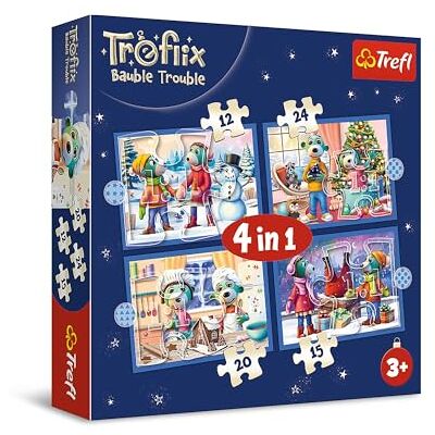 Trefl The ik Family, het sneeuwt bij de ik 4-in-1 puzzel, 4 puzzels, van 12 tot 24 stukjes verschillende moeilijkheidsniveaus, voor kinderen vanaf 3 jaar Trefl The ik Family, het sneeuwt bij de ik 4-in-1 puzzel, 4 puzzels, van 12 tot 24 stukjes verschillende moeilijkheidsniveaus, voor kinderen vanaf 3 jaar