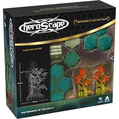 Renegade Game Studios Heroscape: The Swamps of Valhalla Terrain Expansion, tactische veldbouwuitbreiding, 2 spelers Renegade Game Studios Heroscape: The Swamps of Valhalla Terrain Expansion, tactische veldbouwuitbreiding, 2 spelers