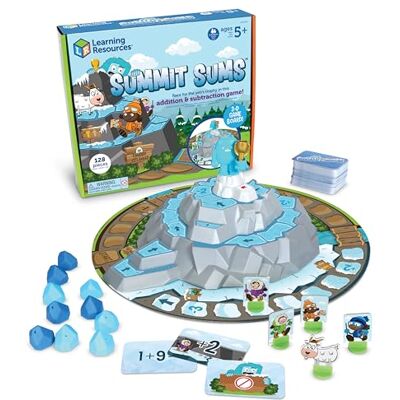 Learning Resources Resources-LER5026 Summit Sums LER5026 Wiskundebordspel voor 2-4 spelers, meerkleurig, M Learning Resources Resources-LER5026 Summit Sums LER5026 Wiskundebordspel voor 2-4 spelers, meerkleurig, M