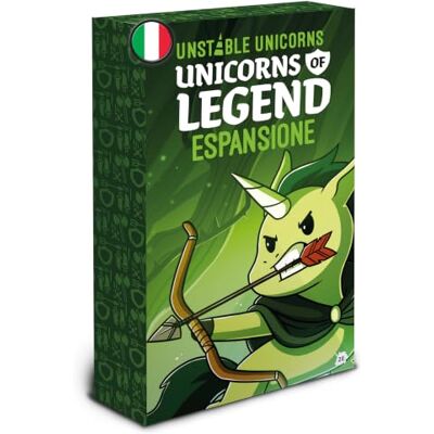 Asmodee Unstable Unicorns: Unicorns of Legend, uitbreiding van het kaartspel, editie in Italiaans Asmodee Unstable Unicorns: Unicorns of Legend, uitbreiding van het kaartspel, editie in Italiaans