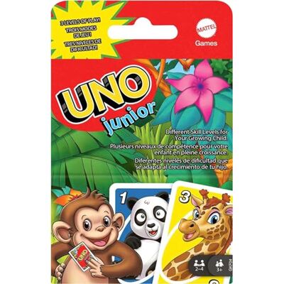 Mattel UNO Junior Voorschoolse leerkaartspel met 3 speelniveaus voor peuters en familie Mattel UNO Junior Voorschoolse leerkaartspel met 3 speelniveaus voor peuters en familie