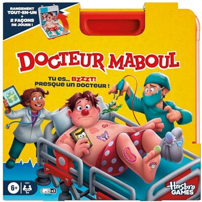 Hasbro Doctor Maboul, elektronisch bordspel met alles-in-één draagtas, Franse versie Hasbro Doctor Maboul, elektronisch bordspel met alles-in-één draagtas, Franse versie
