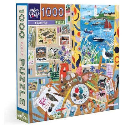 eeBoo SEABIRDS Volwassen gerecycled karton kleurrijke puzzel 1000 stukjes met vogels PZTSAB eeBoo SEABIRDS Volwassen gerecycled karton kleurrijke puzzel 1000 stukjes met vogels PZTSAB