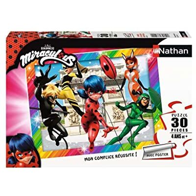 Nathan Kinderpuzzel 30 stukjes Ladybug en zijn superheldenvrienden Miraculous Meisje of jongen vanaf 4 jaar Hoogwaardige puzzel dik en duurzaam karton Superhelden 86385 Nathan Kinderpuzzel 30 stukjes Ladybug en zijn superheldenvrienden Miraculous Meisje of jongen vanaf 4 jaar Hoogwaardige puzzel dik en duurzaam karton Superhelden 86385