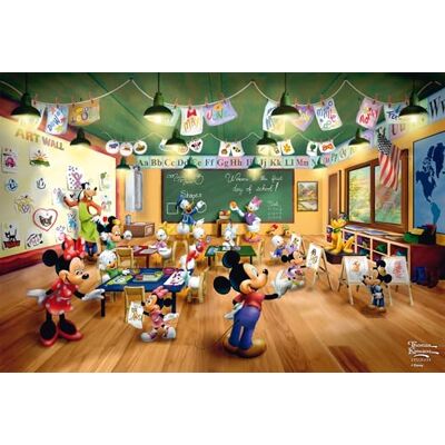 SCHMIDT Spiele 56599 kinderpuzzel van graskarton, 200 stukjes, Thomas Kinkade Disney Mickey and Minnie Schoolhouse SCHMIDT Spiele 56599 kinderpuzzel van graskarton, 200 stukjes, Thomas Kinkade Disney Mickey and Minnie Schoolhouse