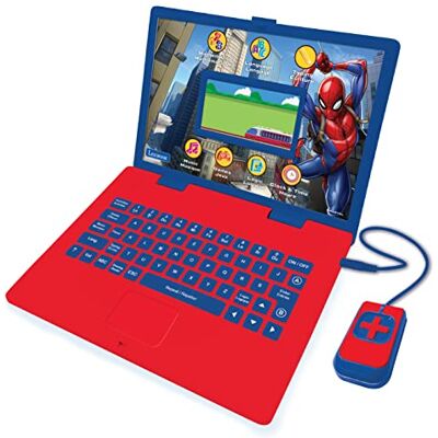 Lexibook , Spider-Man, tweetalige educatieve laptop, Engels/Frans, kleurenscherm, 130 leeractiviteiten, wiskunde, talen, logica, games en muziek, JC798SPi1 Lexibook , Spider-Man, tweetalige educatieve laptop, Engels/Frans, kleurenscherm, 130 leeractiviteiten, wiskunde, talen, logica, games en muziek, JC798SPi1