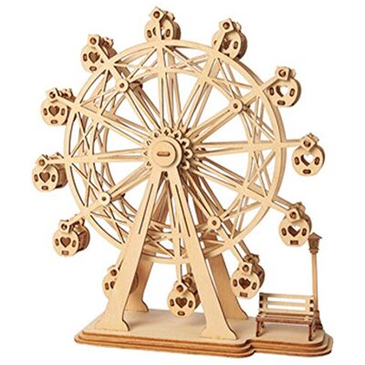ROBOTIME Grote wiel: 3D Rolife houten puzzel TG401 120 stukjes ROBOTIME Grote wiel: 3D Rolife houten puzzel TG401 120 stukjes