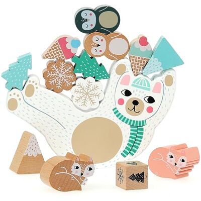 Vilac The Eddy Bear Balancing Game Beer Carlslund balansspel vanaf 4 jaar 8505, 8505, meerkleurig, 1 EA Vilac The Eddy Bear Balancing Game Beer Carlslund balansspel vanaf 4 jaar 8505, 8505, meerkleurig, 1 EA