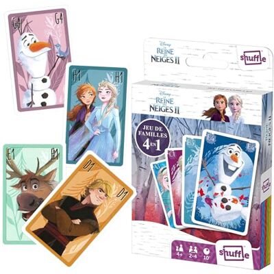 Shuffle Disney Frozen 2 kaarten, 4 spellen in 1: 108518994101 7 gezinnen, paren, actie en gevechten met Elsa, Anna, Olaf, Sven Shuffle Disney Frozen 2 kaarten, 4 spellen in 1: 108518994101 7 gezinnen, paren, actie en gevechten met Elsa, Anna, Olaf, Sven