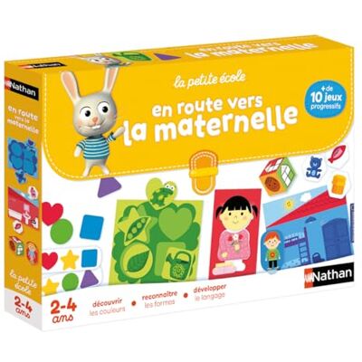Nathan De kleine school, op weg naar de kleuterschool – ontdek kleuren en vormen, spel met 4 vrienden – educatief spel – set met meer dan 10 progressieve spelletjes – voor kinderen van 2 tot 4 jaar Nathan De kleine school, op weg naar de kleuterschool – ontdek kleuren en vormen, spel met 4 vrienden – educatief spel – set met meer dan 10 progressieve spelletjes – voor kinderen van 2 tot 4 jaar