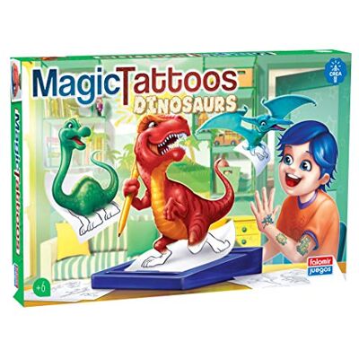 Falomir Magiques Tijdelijke dinosaurustatoeages (leeftijd 6), meerkleurig (31053) Falomir Magiques Tijdelijke dinosaurustatoeages (leeftijd 6), meerkleurig (31053)