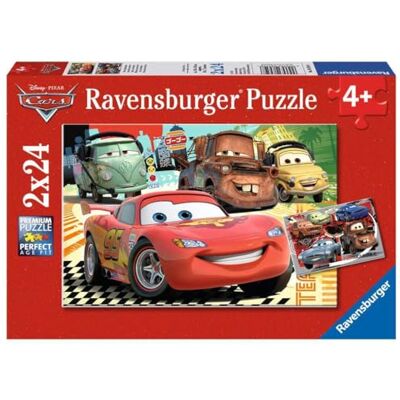 Ravensburger 08959 – klassieke kinderpuzzel – nieuw avontuur – Cars 2 – 2 x 24 stukjes Ravensburger 08959 – klassieke kinderpuzzel – nieuw avontuur – Cars 2 – 2 x 24 stukjes