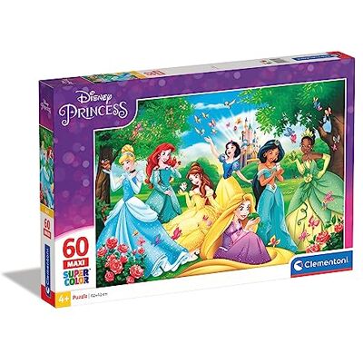 Clementoni Disney Princess Princess-60 maxi-stukjes, kinderpuzzel, gemaakt in Italië, 4 jaar en ouder, 26471, No Color, 60 Clementoni Disney Princess Princess-60 maxi-stukjes, kinderpuzzel, gemaakt in Italië, 4 jaar en ouder, 26471, No Color, 60