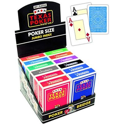 Modiano 12-delige standaard Texas Poker 2 Jumbo Index, 3005468 Modiano 12-delige standaard Texas Poker 2 Jumbo Index, 3005468