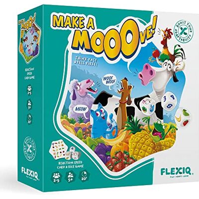 Asmodee Make a Mooove! FR/NL/EN/DE FlexiQ gezelschapsspel educatief spel voor kinderen vanaf 5 jaar 2-5 spelers 15-30 minuten spel Asmodee Make a Mooove! FR/NL/EN/DE FlexiQ gezelschapsspel educatief spel voor kinderen vanaf 5 jaar 2-5 spelers 15-30 minuten spel