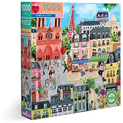 eeBoo Paris in a Day Blokpuzzel 1000 stuk(s) Kunst eeBoo Paris in a Day Blokpuzzel 1000 stuk(s) Kunst