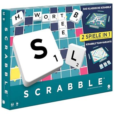 Mattel Scrabble 2-in-1, versie: Duits, HWD45 Mattel Scrabble 2-in-1, versie: Duits, HWD45
