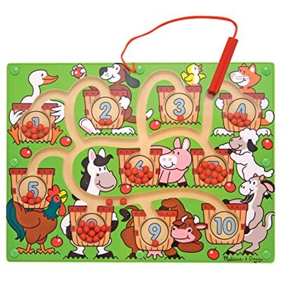 Melissa & Doug Nummerdoolhof met magneetstaf, voor jongens of meisjes, 3+, houten speelgoed Melissa & Doug Nummerdoolhof met magneetstaf, voor jongens of meisjes, 3+, houten speelgoed