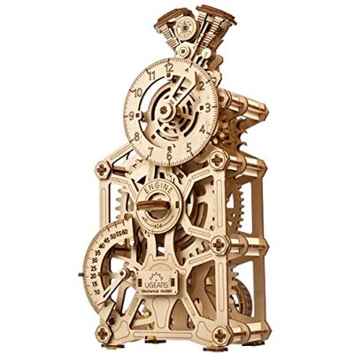 UGEARS 3D houten motorklok voor volwassenen, mechanische 3D-puzzel van hout, functionele klok, modelbouwset met beweegbare zuigers, bouwpakket om zelf te monteren, ideaal voor UGEARS 3D houten motorklok voor volwassenen, mechanische 3D-puzzel van hout, functionele klok, modelbouwset met beweegbare zuigers, bouwpakket om zelf te monteren, ideaal voor