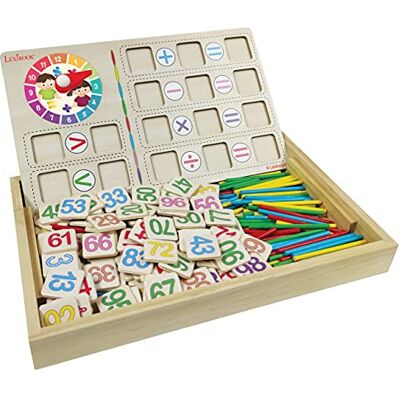 Lexibook , Bio Toys, The School of Maths, activiteitenbox van FSC-hout om te leren tellen, educatief speelgoed voor de 1e leeftijd, kinderspel, EDU200 Lexibook , Bio Toys, The School of Maths, activiteitenbox van FSC-hout om te leren tellen, educatief speelgoed voor de 1e leeftijd, kinderspel, EDU200