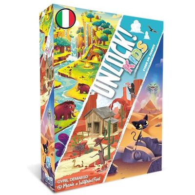 Asmodee Unlock! Kids: Verhalen uit het verleden, Escape Room da Table, 6+ jaar, editie in het Italiaans Asmodee Unlock! Kids: Verhalen uit het verleden, Escape Room da Table, 6+ jaar, editie in het Italiaans