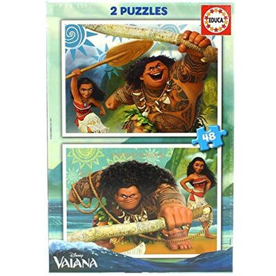 Educa Set van 2 kinderpuzzels van 48 stukjes van karton Disney Moana puzzel Aanbevolen voor kinderen van 4 tot 6 jaar (16952) Educa Set van 2 kinderpuzzels van 48 stukjes van karton Disney Moana puzzel Aanbevolen voor kinderen van 4 tot 6 jaar (16952)