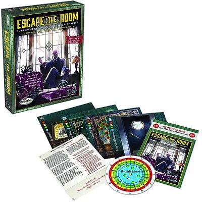 ThinkFun , Escape the Room, het geheim van de terugtocht van Dr. Gravely, tafelspel, aanbevolen leeftijd 13+, 3-8 spelers ThinkFun , Escape the Room, het geheim van de terugtocht van Dr. Gravely, tafelspel, aanbevolen leeftijd 13+, 3-8 spelers