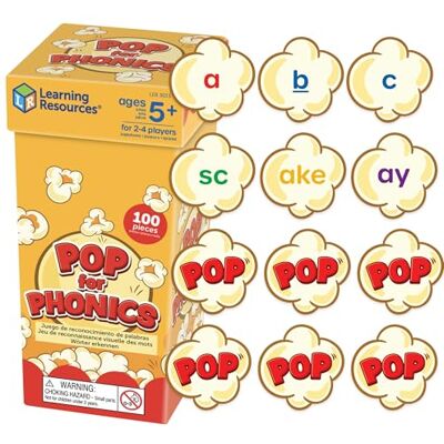 Learning Resources Pop for Phonics Jeu de cartes pour pratiquer les sons des lettres et des motifs phonétiques à partir de 5 ans Learning Resources Pop for Phonics Jeu de cartes pour pratiquer les sons des lettres et des motifs phonétiques à partir de 5 ans