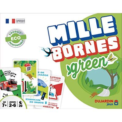 Dujardin Mille Bornes Green – Bordspel – gezelschapsspel – sfeerspel – om te spelen met vrienden of familie – voor 2 tot 6 spelers – voor kinderen vanaf 7 jaar Dujardin Mille Bornes Green – Bordspel – gezelschapsspel – sfeerspel – om te spelen met vrienden of familie – voor 2 tot 6 spelers – voor kinderen vanaf 7 jaar