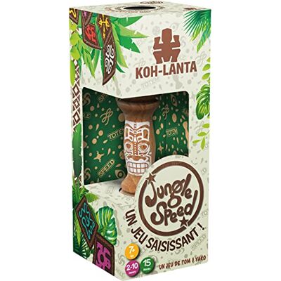 Asmodee JUNGLE SPEED: Koh-Lanta Snelheids- en sfeerspel voor kinderen vanaf 7 jaar Eco-verantwoorde houten versie met opbergtas 2 tot 10 spelers 15 minuten Franse versie Asmodee JUNGLE SPEED: Koh-Lanta Snelheids- en sfeerspel voor kinderen vanaf 7 jaar Eco-verantwoorde houten versie met opbergtas 2 tot 10 spelers 15 minuten Franse versie