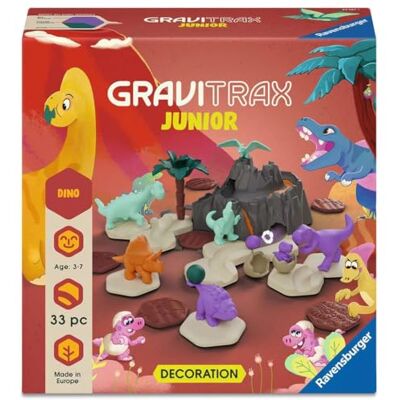 Ravensburger GraviTrax Junior Extension Dino 24587 kogelbaan vanaf 3 jaar marmeren baan en bouwspeelgoed voor kinderen dinosauruscadeau voor jongens en meisjes Ravensburger GraviTrax Junior Extension Dino 24587 kogelbaan vanaf 3 jaar marmeren baan en bouwspeelgoed voor kinderen dinosauruscadeau voor jongens en meisjes