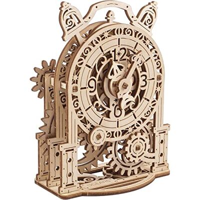 UGEARS Vintage wekker 3D-puzzel – houten model voor volwassenen om te bouwen – mechanisch model tafelklok – 3D-puzzel van hout – bouwspel puzzel DIY UGEARS Vintage wekker 3D-puzzel – houten model voor volwassenen om te bouwen – mechanisch model tafelklok – 3D-puzzel van hout – bouwspel puzzel DIY