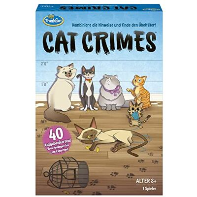 ThinkFun Cat Crimes concentratiespel vanaf 8 jaar: combineer de aanwijzingen en vind de overheersing! ThinkFun Cat Crimes concentratiespel vanaf 8 jaar: combineer de aanwijzingen en vind de overheersing!