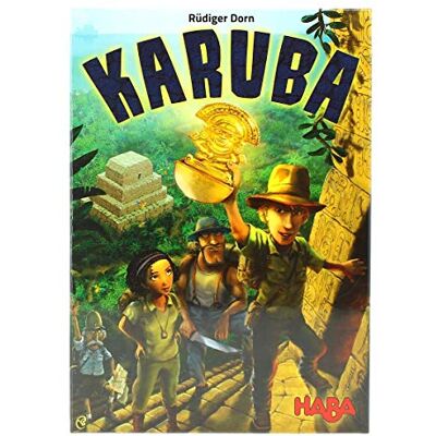 HABA Karuba, meerkleurig gezelschapsspel (301895), 8 jaar tot 99 jaar, verpakking kan variëren, Spaanse versie HABA Karuba, meerkleurig gezelschapsspel (301895), 8 jaar tot 99 jaar, verpakking kan variëren, Spaanse versie