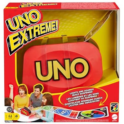 Mattel UNO UNO Extreme, Jeux De Cartes Familial Pour Enfants Et Adultes, Jeu De Cartes UNO Avec Lanceur De Cartes, 2 À 10 Joueurs, Jouet pour Enfant de 7 ans et Plus, GXY75 Mattel UNO UNO Extreme, Jeux De Cartes Familial Pour Enfants Et Adultes, Jeu De Cartes UNO Avec Lanceur De Cartes, 2 À 10 Joueurs, Jouet pour Enfant de 7 ans et Plus, GXY75