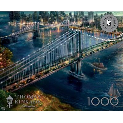 Buffalo Games Ceaco Silver Select Thomas Kinkade Moonlight Over Manhattan 1000 stukjes puzzel voor volwassenen stimulerende puzzel perfect voor speelavonden afgewerkte afmetingen 68 x 50 cm Buffalo Games Ceaco Silver Select Thomas Kinkade Moonlight Over Manhattan 1000 stukjes puzzel voor volwassenen stimulerende puzzel perfect voor speelavonden afgewerkte afmetingen 68 x 50 cm
