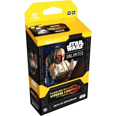 Asmodee FFG Star Wars Unlimited Lichtsnelheid Boba Fett Starter Deck Verzamelkaartspel Exclusieve Kaarten Vanaf 12 jaar, 2+ Spelers Franse versie Asmodee FFG Star Wars Unlimited Lichtsnelheid Boba Fett Starter Deck Verzamelkaartspel Exclusieve Kaarten Vanaf 12 jaar, 2+ Spelers Franse versie
