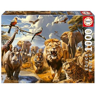Educa Wilde dieren 1000 stukjes puzzel voor volwassenen. Afmetingen: 68 x 48 cm Vanaf 14 jaar. Educa Wilde dieren 1000 stukjes puzzel voor volwassenen. Afmetingen: 68 x 48 cm Vanaf 14 jaar.